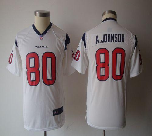 Nike youths NFL Game Jerseys Houston Texans 80 Andre Johnson White